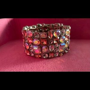 Large crystal rhinestone bracelet